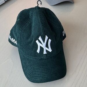 Dark Green Cordouroy NY Yankees Logo Cap